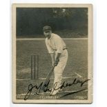 John Thomas 'Johnny' Tyldesley. Lancashire & England 1895-1923. Small mono real photograph