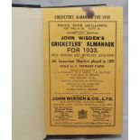 Wisden Cricketers' Almanack 1933. 70th edition. Bound in blue boards complete with original wrappers