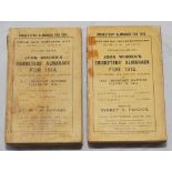 Wisden Cricketers' Almanack 1914 & 1915. 51st and 52nd editions. The 1914 edition with original