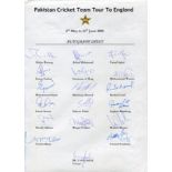 India, Pakistan and Bangladesh Tours. Four official autograph sheets with printed titles and