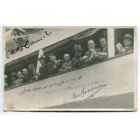 Australia tour to England 1938. Mono real photograph postcard of the Australia touring party