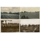 English and overseas cricket grounds c1900s/1910s. A selection of mono real photograph postcards,