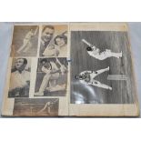 Australian, West Indian and County teams 1960's. Two red ledger albums/scrapbooks containing a