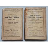 Wisden Cricketers' Almanack 1911 & 1912. 48th and 49th editions. The 1911 edition with original