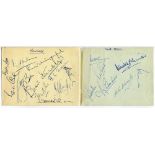 Yorkshire C.C.C. 1961. Album page signed in ink by eleven Yorkshire players. Signatures include