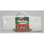 Cricket bag. Small crested china cricket bag with colour emblem for 'Windsor'. Arcadian China.