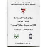 Thomas William Graveney. Gloucestershire, Worcestershire & England 1948-1970. Original order of