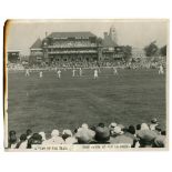 Australia tour to England 1934. Four original mono press photographs of match action during the