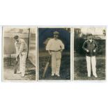 Australia. Seven mono real photograph postcards of Australian cricketers who toured England in 1905.