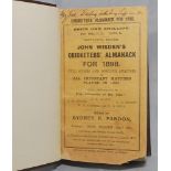 Wisden Cricketers' Almanack 1898. 35th edition. Original front paper wrapper, lacking rear