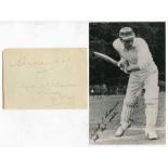 Learie Nicholas Constantine. Trinidad, Barbados & West Indies 1921-1939. Album page nicely signed in