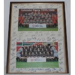 Leicester Tigers 1999/2000. Two colour printed team photographs, one for the 1999/2000 season, the