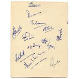 Essex C.C.C. 1950. Album page nicely signed in ink by eleven Essex players. Signatures include
