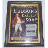 'Hudson's Extract of Soap' c1880s/1890s. Excellent large colour advertising lithograph poster with