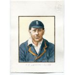Henry Dudley Gresham Leveson-Gower. Oxford University, Surrey & England 1893-1920. Original colour