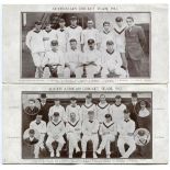 Australia and South Africa 1912. Two original long postcards of the Australia and South Africa teams