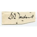 Douglas Robert Jardine, Oxford University, Surrey & England, 1920-1934. Excellent ink signature of