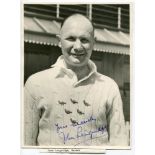 John George Langridge. Sussex 1928-1955. Original mono photograph of Langridge, head and shoulders