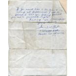 Intikhab Alam Khan. Surrey, Pakistan etc 1957-1977. Interesting two page handwritten letter in