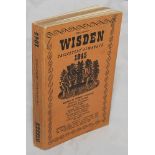 Wisden Cricketers' Almanack 1945. 82nd edition. Original limp cloth covers. Only 6500 paper copies