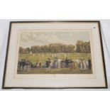 'Eton v Winchester'. Large hand colour etching, by F.G. Stevenson after H. Jamyn Brook, showing a