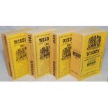Wisden Cricketers' Almanacks 1960, 1961, 1962 and 1963. Original limp cloth covers. Minor wear,