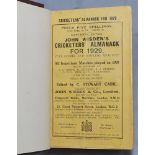 Wisden Cricketers' Almanack 1929 & 1930. 66th & 67th editions. Original paper wrappers, bound in