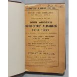 Wisden Cricketers' Almanack 1900. 37th edition. Original paper wrappers, bound in dark brown boards,