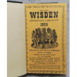 Wisden Cricketers' Almanack 1939. 76th edition. Bound in blue boards complete with original wrappers