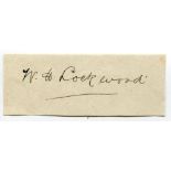 William Henry Lockwood. Nottinghamshire, Surrey & England 1886-1904. Excellent ink signature of