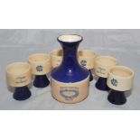 Melbourne Cricket Ground. Centenary Test Match 1877-1977. Full set of pottery carafe and six wine