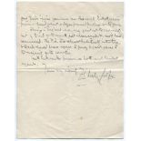 F.S. Ashley-Cooper. Two page handwritten letter in ink from Ashley-Cooper to J.M. Davis,