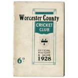 Worcestershire County Cricket Club. Official History & Guide 1928. Compiled and edited by J.B.