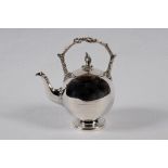 Cricket teapot. Impressive and attractive silver plated teapot with hinged lid and tree branch