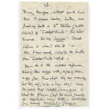 Raymond Charles Robertson-Glasgow. Oxford University & Somerset 1920-1935. Two page handwritten