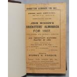 Wisden Cricketers' Almanack 1907. 44th edition. Original paper wrappers, bound in dark brown boards,