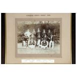 Yorkshire C.C.C. c1901. Excellent original sepia photograph of the Yorkshire team, seated and