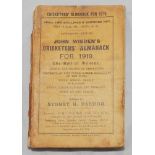 Wisden Cricketers' Almanack 1919. 56th edition. Original paper wrappers. Worn and damaged spine