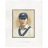 Greville Thomas Scott Stevens. Oxford Univerity, Middlesex & England 1920-1932. Original colour