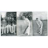 Kent C.C.C. 1900s-1920s. Ten mono real photograph postcards of Kent cricketers published by Mockford