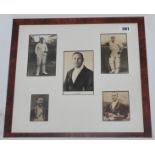 John Berry 'Jack' Hobbs, Surrey & England 1905-1934. Three mono real photograph postcards, one