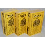 Wisden Cricketers' Almanacks 1954, 1955 and 1956. Original limp cloth covers. Minor wear, odd