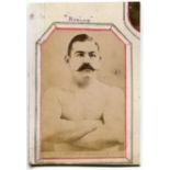 John L. Sullivan. Champion boxer c1890. Original sepia carte de visite style photograph of Sullivan,