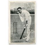 Kenneth Lotherington Hutchings. Kent & England 1902-1912. Mono postcard of Hutchings in batting