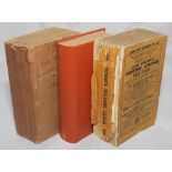 Wisden Cricketers' Almanack 1920 & 1922. 57th and 59th editions. The 1920 edition bound in orange