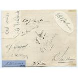 Surrey C.C.C. c1934/1937. Page nicely signed in ink by eleven Surrey players, three of the