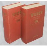 Wisden Cricketers' Almanack 1949 and 1950. Original hardbacks. The 1949 edition with mark to front