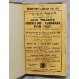 Wisden Cricketers' Almanack 1927. 64th edition. Bound in green half calf leather, gilt spine dated
