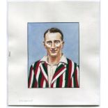 Bryan Herbert Valentine. Kent, Cambridge University & England 1928-1948. Original colour artwork