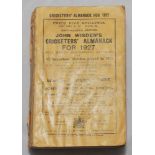 Wisden Cricketers' Almanack 1927. 64th edition. Original paper wrappers. Some wear with small loss